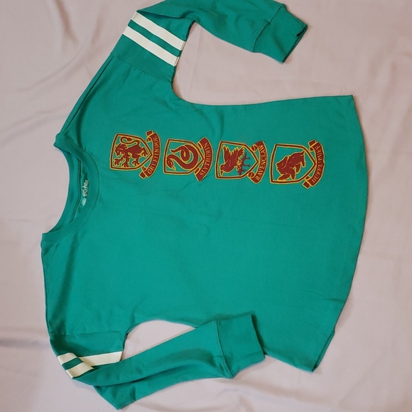 Wizarding Worlds Harry Potter Hogwarts Longsleeve Fitted Tee Kid Size M - Picture 1 of 9